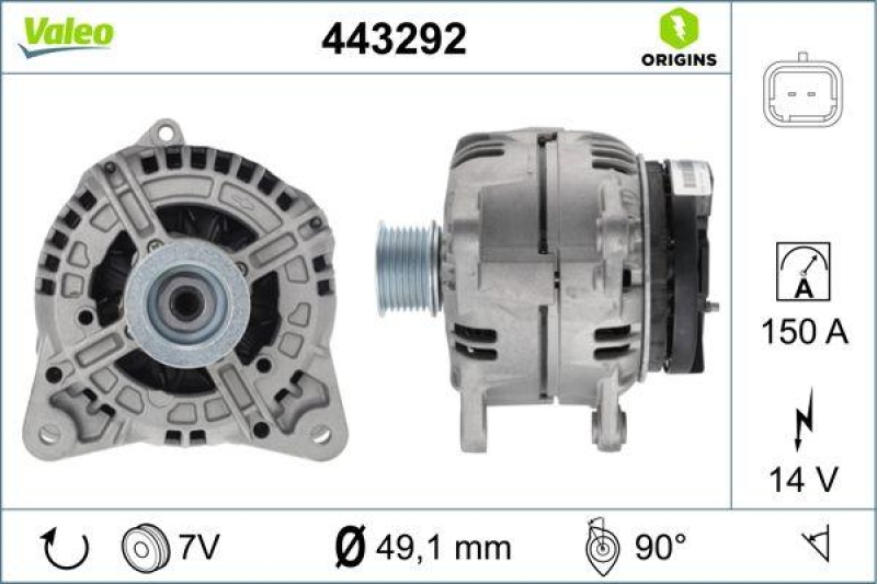 VALEO Generator VALEO ORIGINS NEW OE TECHNOLOGIE