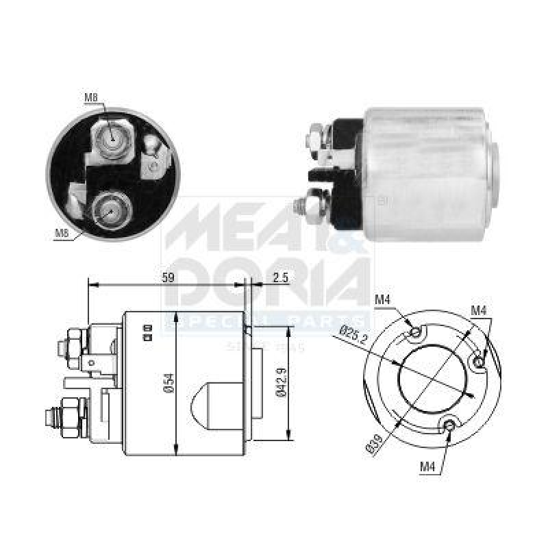MEAT & DORIA Solenoid Switch, starter