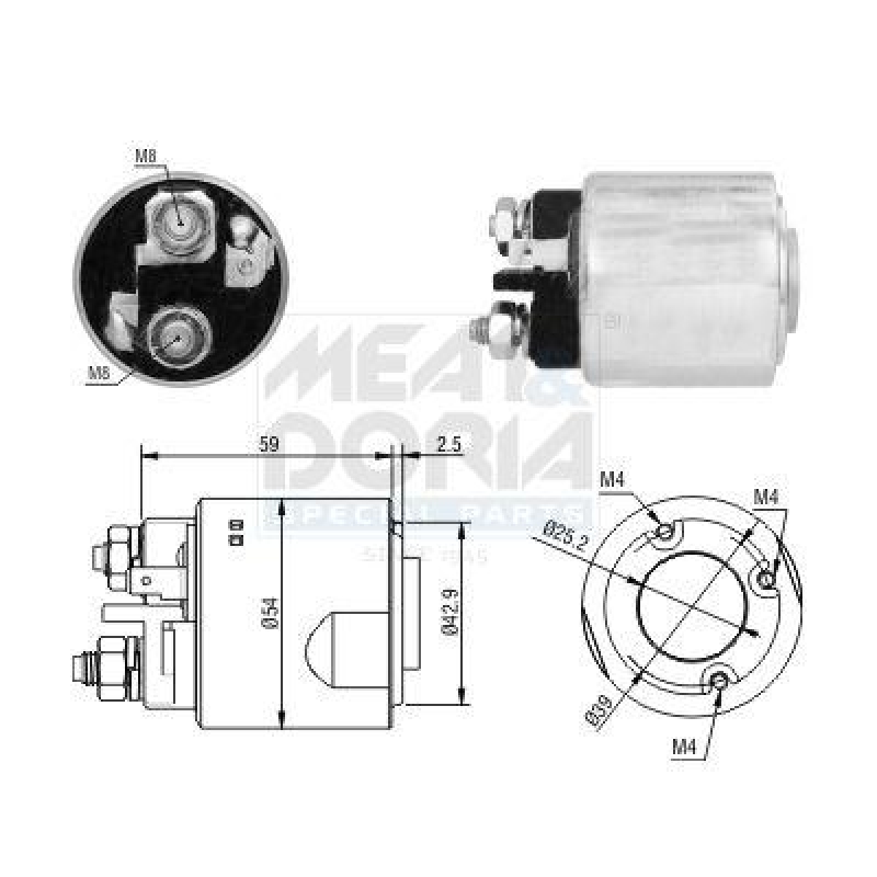MEAT & DORIA Magnetschalter für Starter / Anlasser