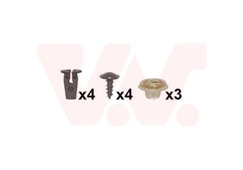 VAN WEZEL Mounting Kit, mud guard