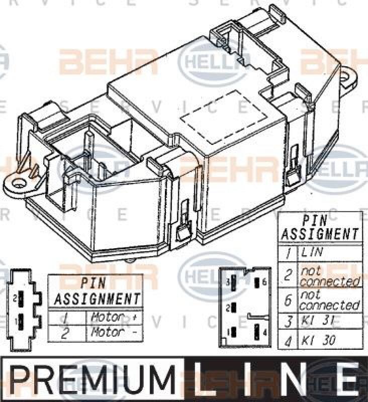 HELLA Regulator, passenger compartment fan BEHR HELLA SERVICE *** PREMIUM LINE ***