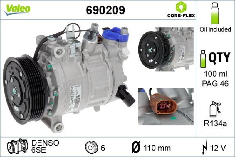 VALEO Compressor, air conditioning