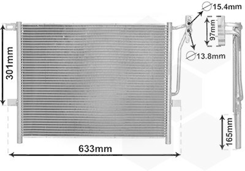 VAN WEZEL Condenser, air conditioning