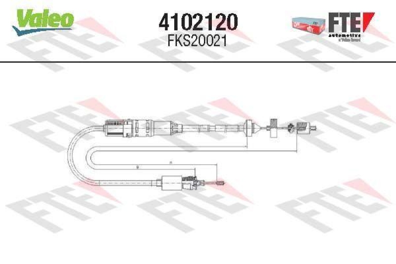 VALEO Clutch Cable FTE CLUTCH ACTUATION