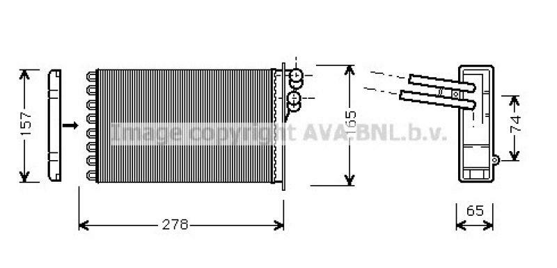 AVA QUALITY COOLING Wärmetauscher, Innenraumheizung