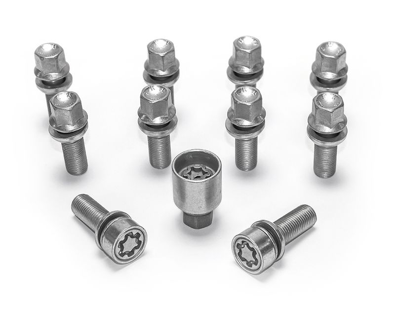 H&R Spezialfedern Radschraube Felgenschloss-Set M14 mit beweglichem Kugelbund R13mm