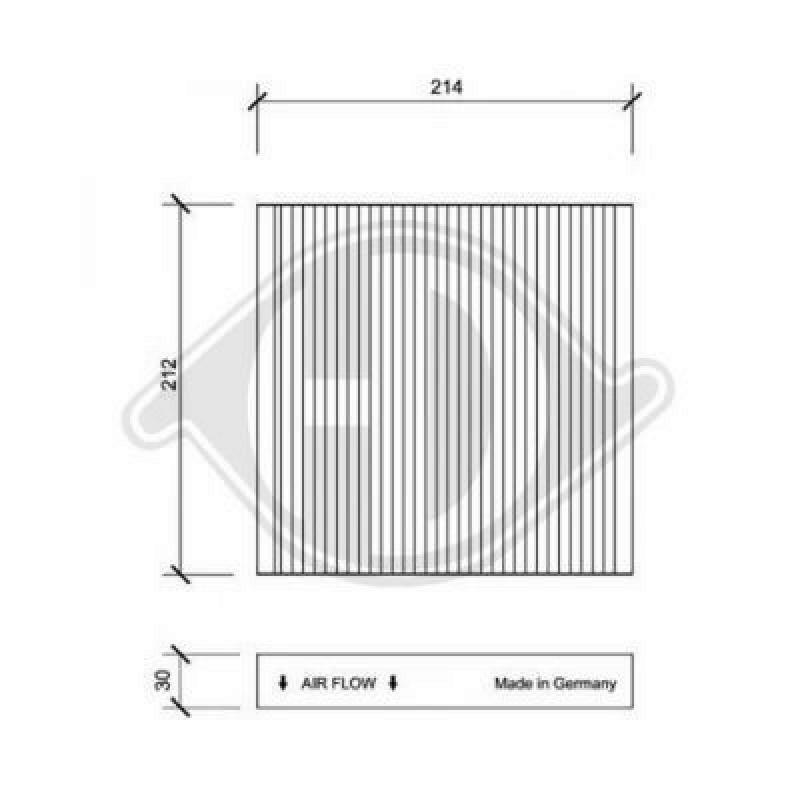DIEDERICHS Filter, Innenraumluft DIEDERICHS Climate DCI0050