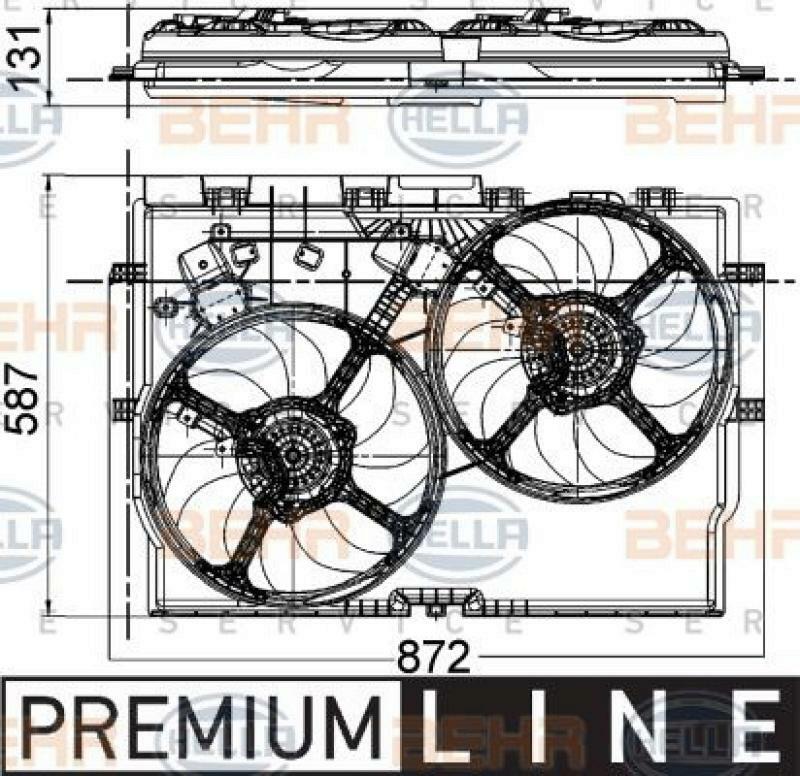 HELLA Fan, radiator BEHR HELLA SERVICE *** PREMIUM LINE ***