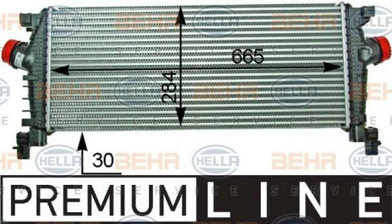 HELLA Intercooler, charger BEHR HELLA SERVICE *** PREMIUM LINE ***