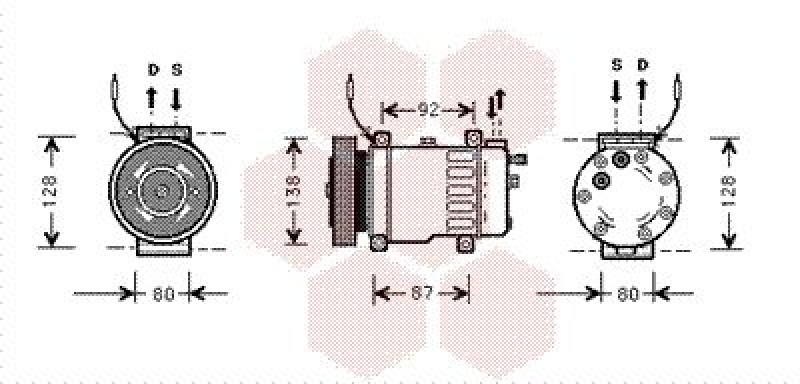 VAN WEZEL Kompressor, Klimaanlage 4700K052