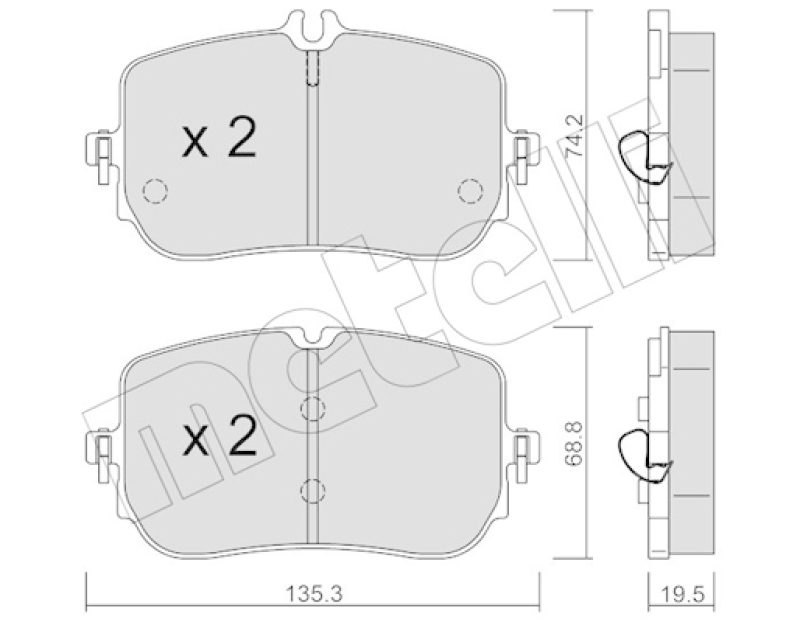 METELLI Brake Pad Set, disc brake