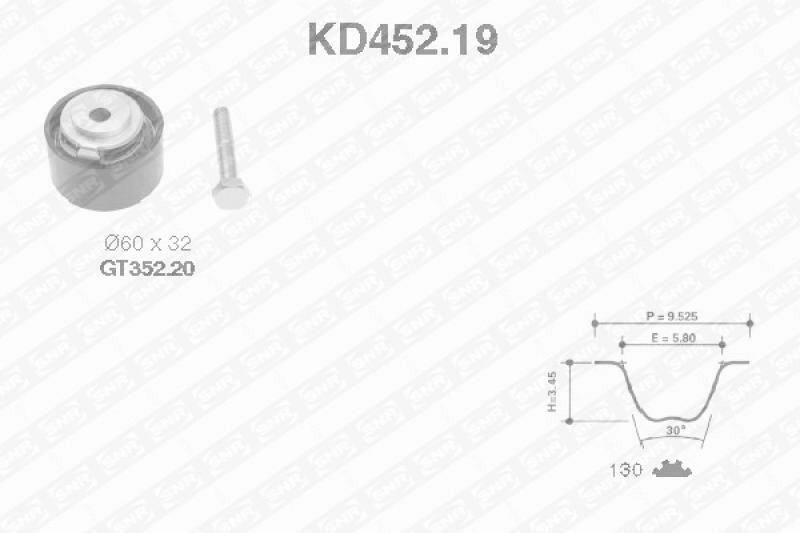 SNR Zahnriemensatz KD452.19