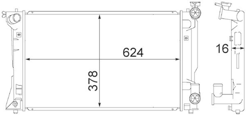 MAHLE Kühler, Motorkühlung BEHR CR 1529 000S