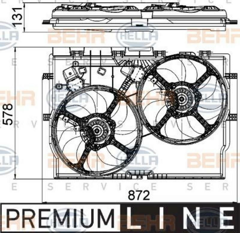 HELLA Lüfter, Motorkühlung BEHR HELLA SERVICE *** PREMIUM LINE ***