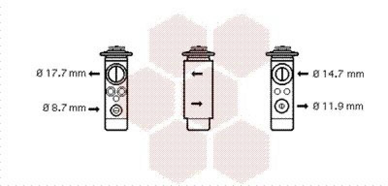 VAN WEZEL Expansionsventil, Klimaanlage