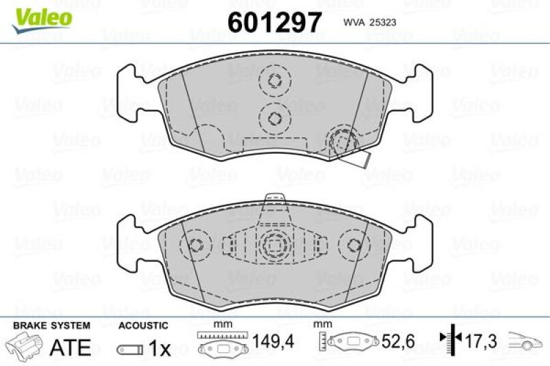 VALEO Brake Pad Set, disc brake