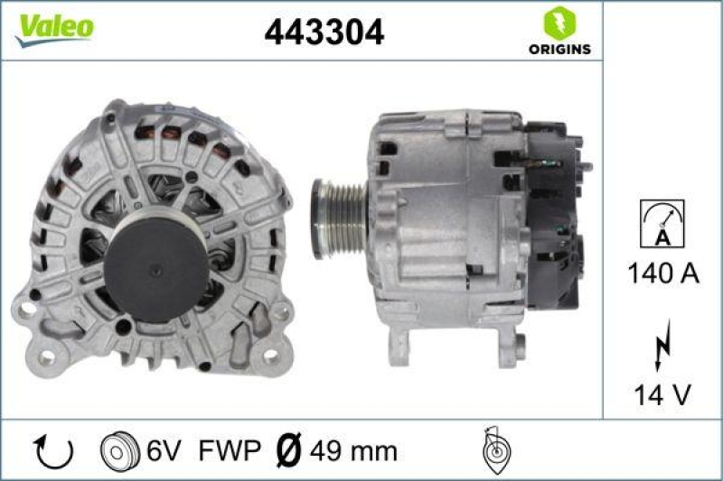 VALEO Generator VALEO ORIGINS NEW OE TECHNOLOGIE