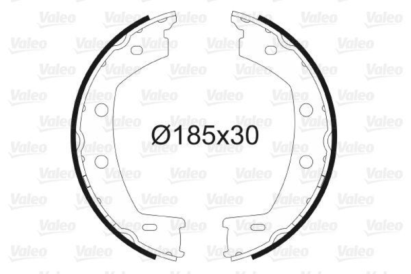 VALEO Brake Shoe Set, parking brake