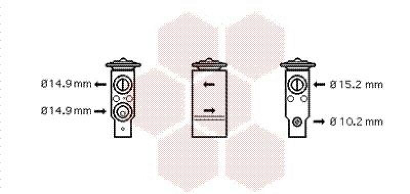 VAN WEZEL Expansionsventil, Klimaanlage