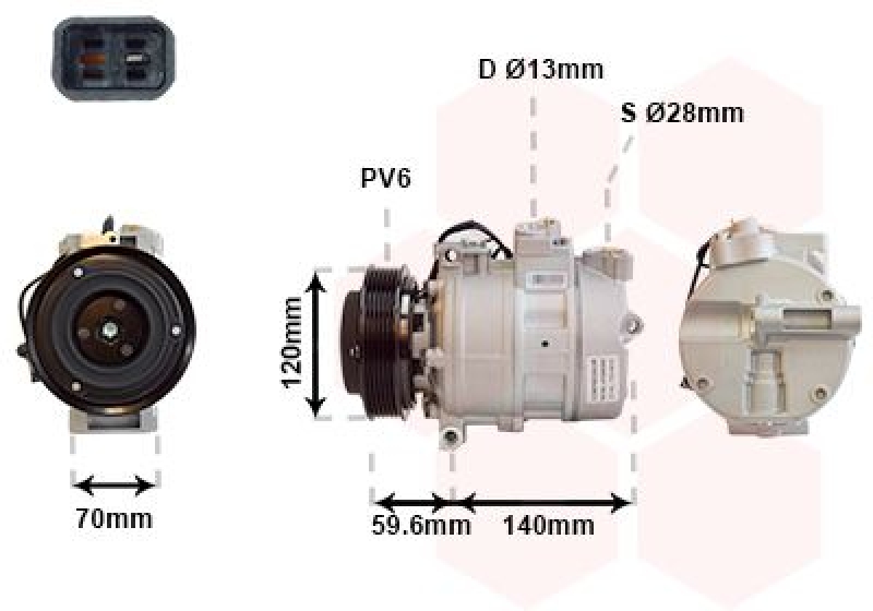 VAN WEZEL Compressor, air conditioning