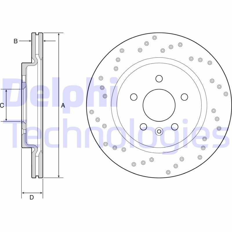 2x DELPHI Bremsscheibe