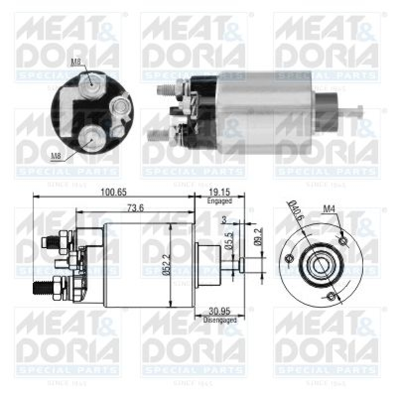MEAT & DORIA Magnetschalter für Starter / Anlasser