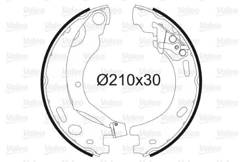 VALEO Brake Shoe Set, parking brake