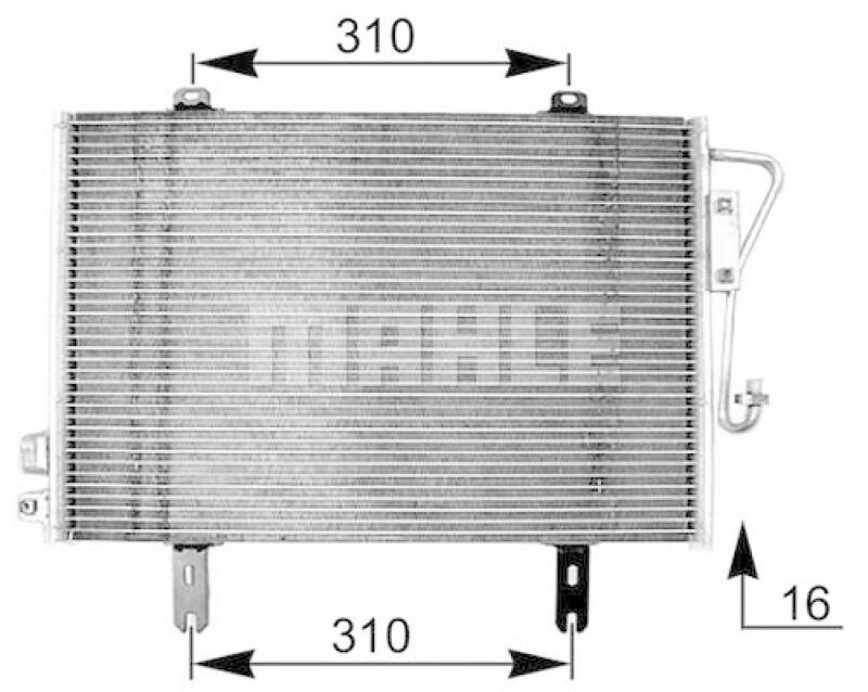 MAHLE Condenser, air conditioning BEHR