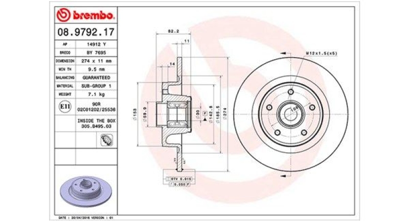 2x MAGNETI MARELLI Bremsscheibe