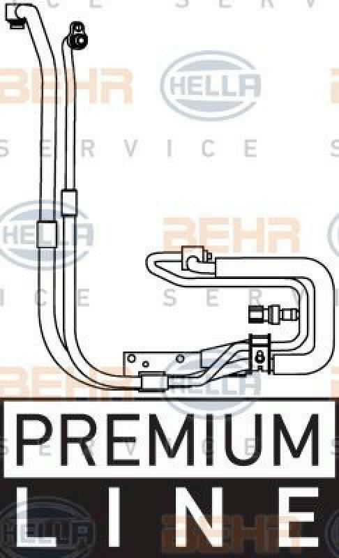 HELLA High-/Low Pressure Line, air conditioning BEHR HELLA SERVICE *** PREMIU...