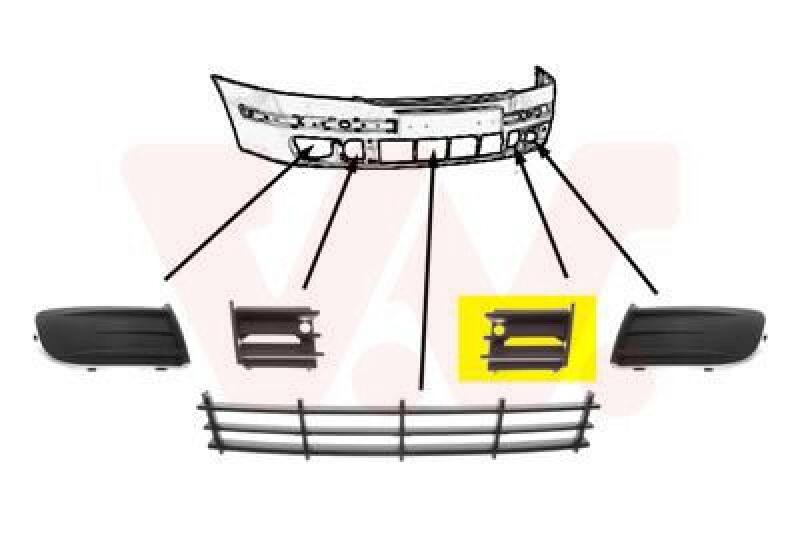 VAN WEZEL L&uuml;ftungsgitter, Sto&szlig;f&auml;nger ** Equipart ** 7622593