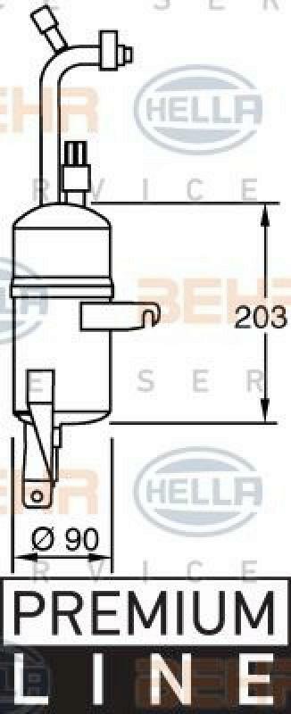 HELLA Trockner, Klimaanlage BEHR HELLA SERVICE *** PREMIUM LINE ***