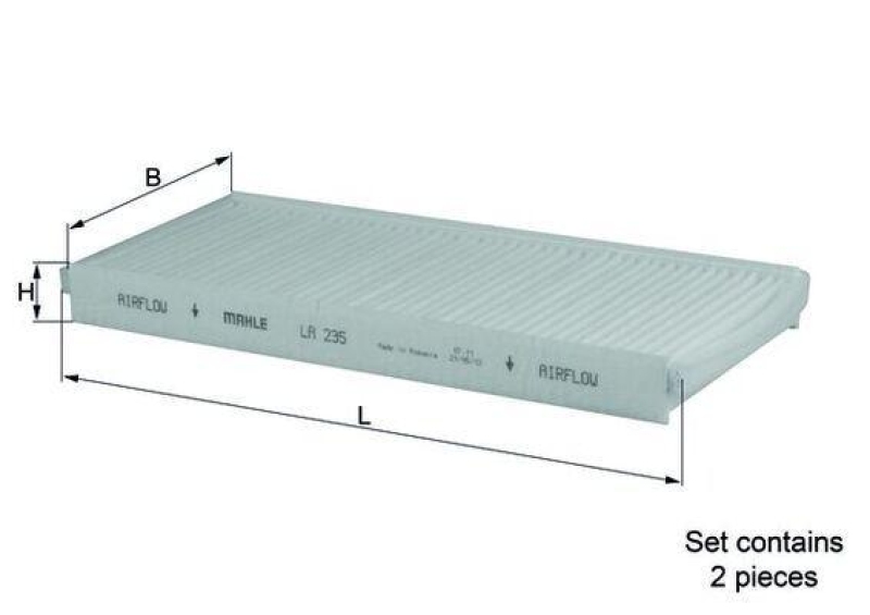 MAHLE ORIGINAL Filter, Innenraumluft LA 235/S