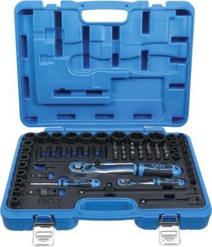 Kraft-Steckschlüssel-Satz Sechskant | 6,3 mm (1/4") + 12,5 mm (1/2&...