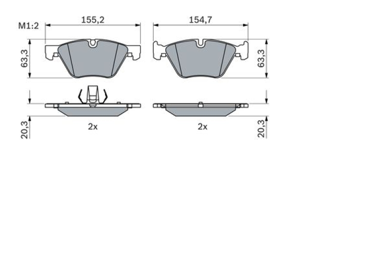 2x BOSCH Brake Disc