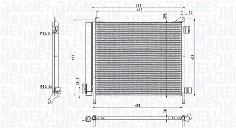 MAGNETI MARELLI Condenser, air conditioning