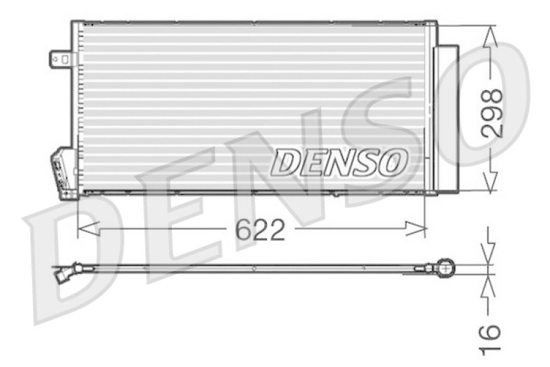 DENSO Kondensator, Klimaanlage DCN09018