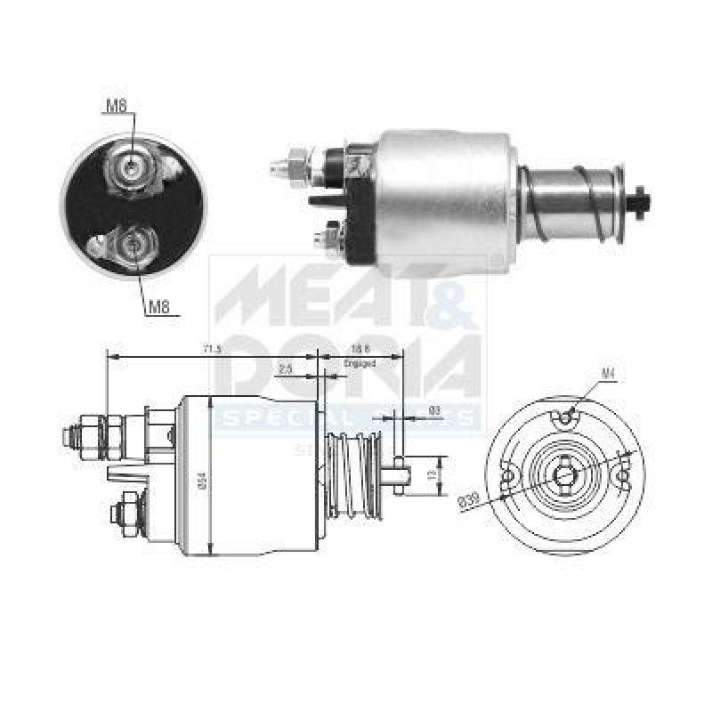 MEAT & DORIA Solenoid Switch, starter