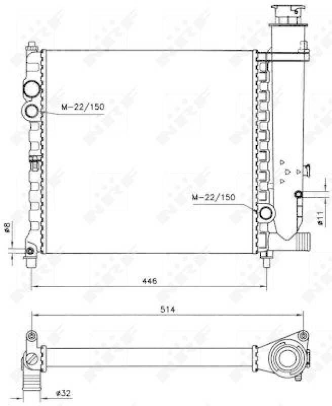 NRF Radiator, engine cooling