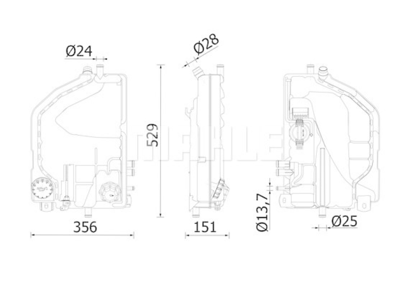 MAHLE Expansion Tank, coolant BEHR