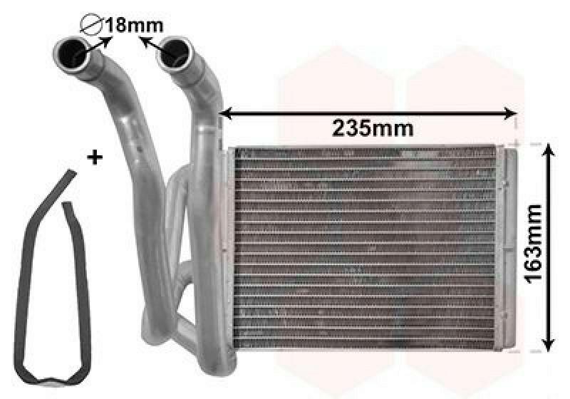 VAN WEZEL Heat Exchanger, interior heating