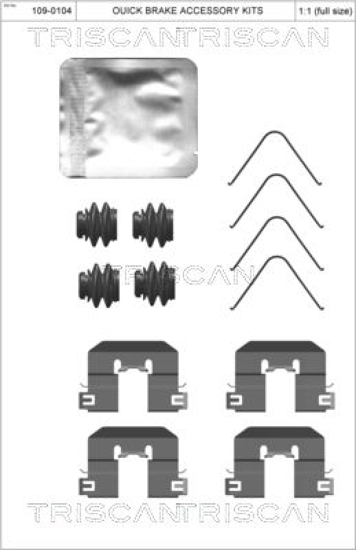 TRISCAN Accessory Kit, disc brake pad