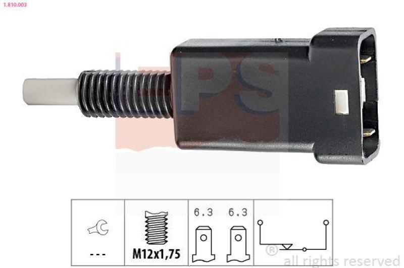 EPS Bremslichtschalter Made in Italy - OE Equivalent