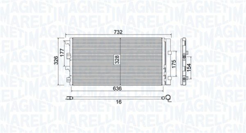 MAGNETI MARELLI Condenser, air conditioning
