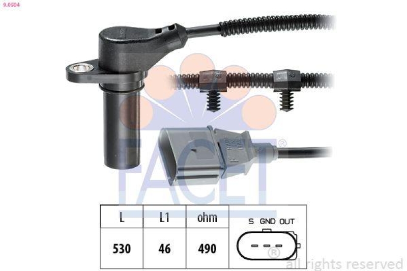FACET Sensor, crankshaft pulse Made in Italy - OE Equivalent