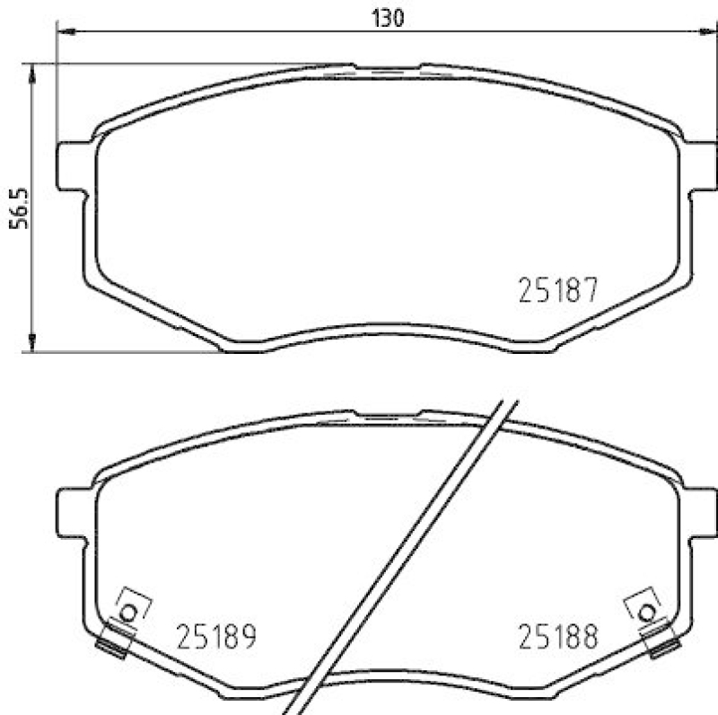 HELLA Bremsbelagsatz, Scheibenbremse 8DB 355 037-981