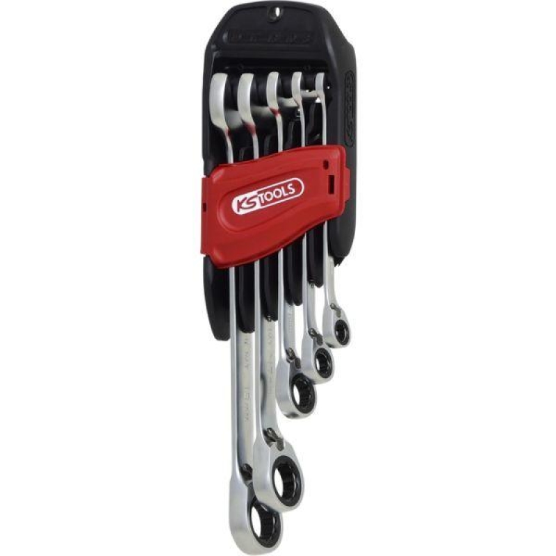 KS TOOLS Ratchet Ring Open-ended Spanner Set