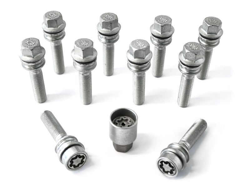 H&R Spezialfedern Radschraube Felgenschloss-Set M14 mit beweglichem Kugel...