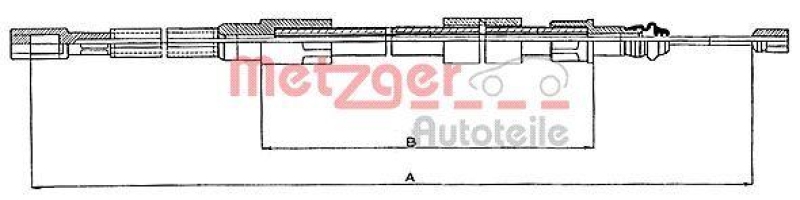 METZGER Seilzug, Feststellbremse 107211