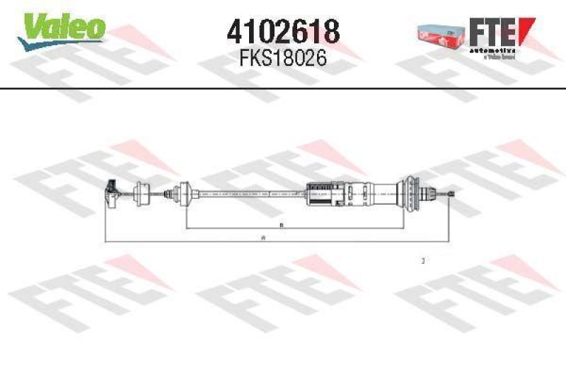 VALEO Seilzug, Kupplungsbetätigung FTE CLUTCH ACTUATION 4102618